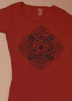 Yoga Stamp, Organic Cotton T-shirt for Women