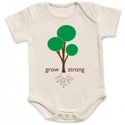 Grow Strong Organic Onsie for children from tees for change